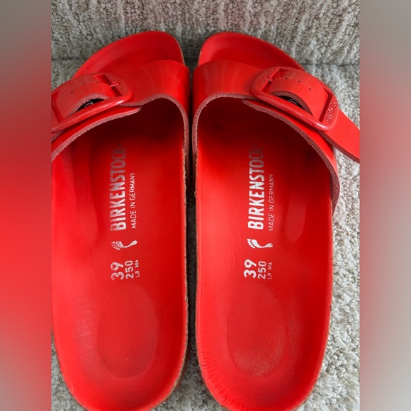 Birkenstock Madrid Big Buckle sandals High Shine Tomato Women’s size 8. EU39. - Picture 5 of 14